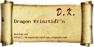 Dragon Krisztián névjegykártya